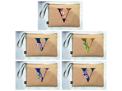 Bolso de mano letra t una pieza (diseño variado) (25×18×1 )